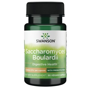 Swanson Saccharomyces Boulardii with Prebiotic Mos 5 Billion Cfu 30 Veg Caps - 1 of 4