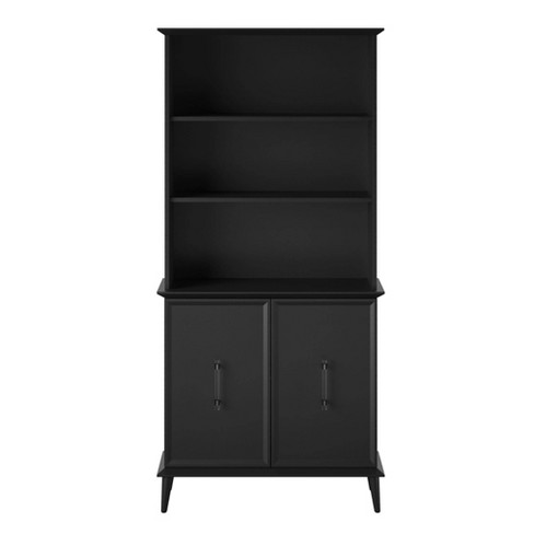 ikea short bookcase with doors