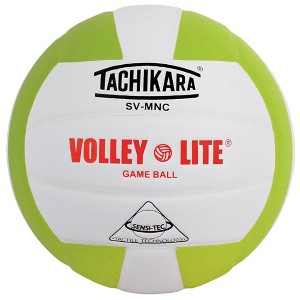Tachikara SVMNC.LGW Indoor Sensi Tec Composite VolleyLite Volleyball -Lime Green/White - 1 of 1