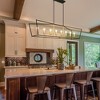 LNC Froebon 8-Light 55.1" Modern Rectangle Oversized Kitchen Island Pendant Lights, Black and Gold - 2 of 4