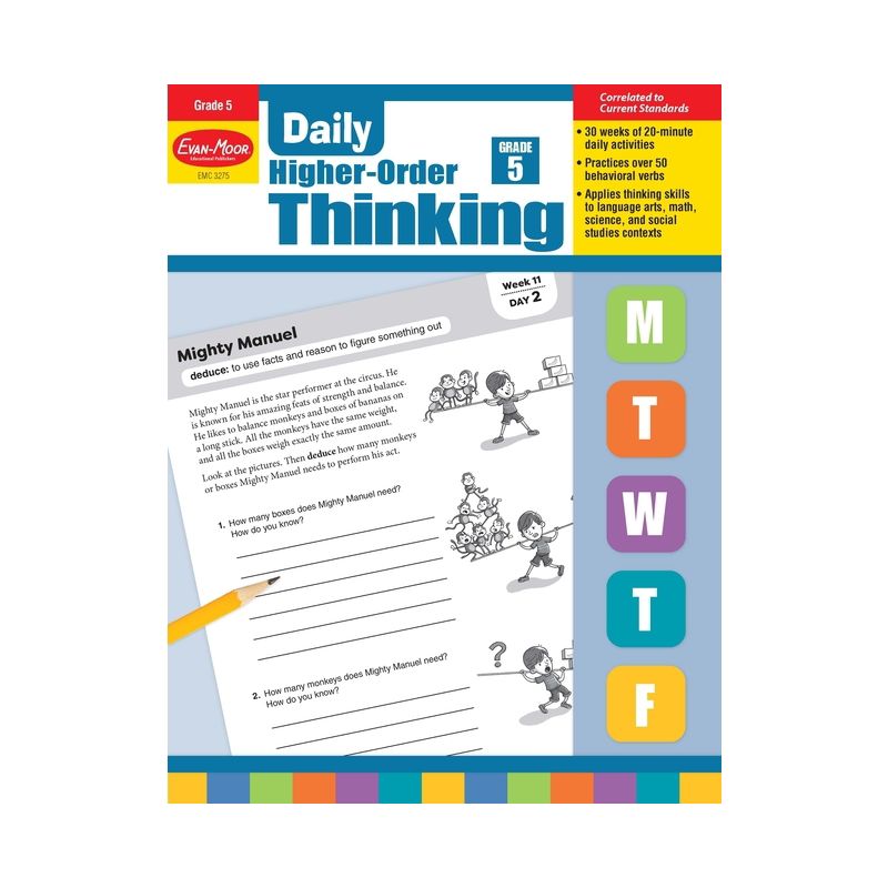 Daily Higher-Order Thinking, Grade 5 Teacher Edition - by  Evan-Moor Educational Publishers (Paperback), 1 of 2
