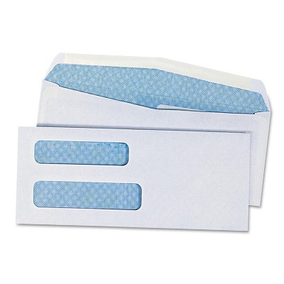 UNIVERSAL Double Window Check Envelope #8 5/8 3 5/8 x 8 5/8 White 500/Box 36300