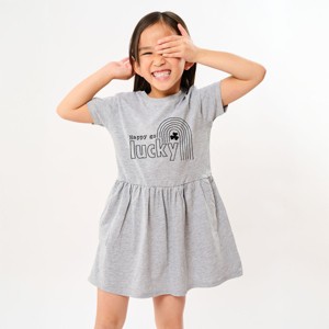 The Juniper Shop Happy Go Lucky Shamrock Toddler Dress - 1 of 4