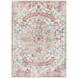 Hauteloom Hemingbrough Red&White Medallion Rug - 1 of 4