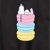 Boys' - Peanuts - Snoopy Stacked Macarons Graphic Long Sleeve Fleece Sweatshirt - 2 of 4