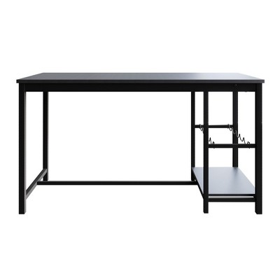 Black Metal 3-Piece Dining Set with Wine Storage