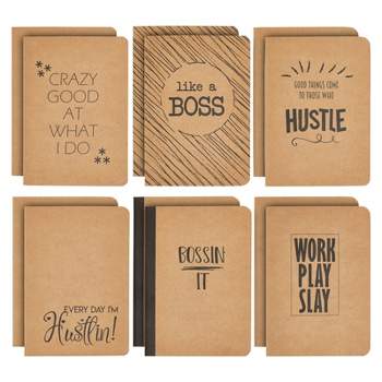 24 Pack Kraft Paper Notebook, Blank Journals Bulk for Travelers Students  (5.5x8.5, A5)