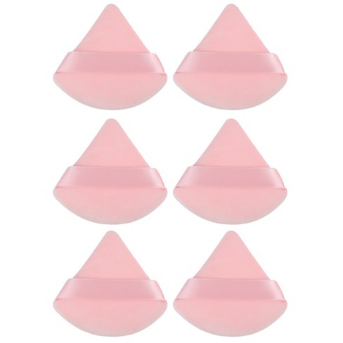 Unique Bargains Soft Triangle Puff Loose Powder Blender Beauty Makeup Tool  Short Plush Pink 6 Pcs : Target