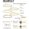 Gold Bracelets - Real 14K Women's Cute Tennis Cubic Beaded Link Paperclip Dainty Bracelet Pack - 3 of 4