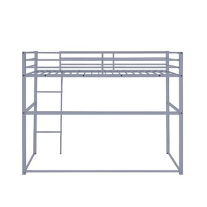 AZL1 Life Concept Beds Metal Loft Room-Saving Frame Sturdy and Secure Safety Guard Rails Durability for Kids Room, Gray, 77.36"*41.34"*62.2" - 1 of 4