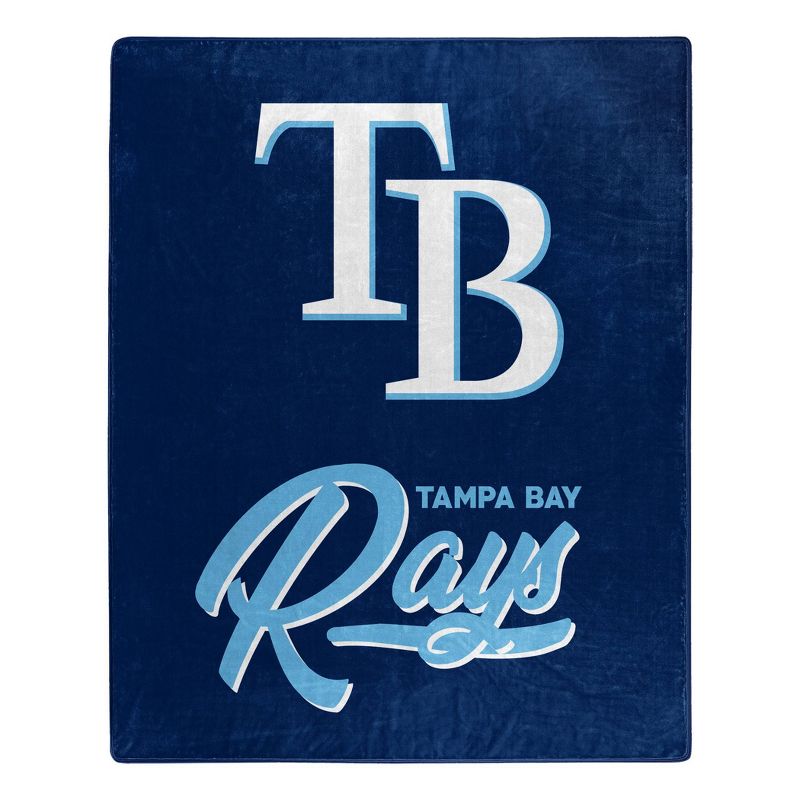 MLB Tampa Bay Rays 50 x 60 Raschel Throw Blanket, 1 of 4