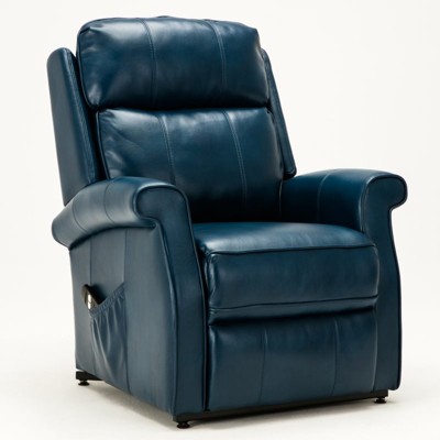 Lehman Navy Blue Traditional Lift Chair - Comfort Pointe