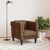 vidaXL Sofa Chair Brown Faux Suede Leather - 3 of 4