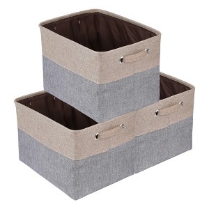 REGALWOVEN Fabric Collapsible Lightweight Open Storage Bins 15 x 11 x 9.4 Inch 3 Packs - 1 of 4