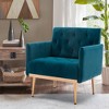 LOVMOR Modern Accent Chair w/Rose Golden feet & Upholstered,leisure single sofa for Living Room Bedroom Office - 3 of 4