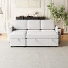 85.8" Upholstered Convertible L-Shaped Sleeper Sectional Sofa with Pull-Out Bed, USB & Type-C Charging Ports, Reversible Storage Chaise & Armrest - 4 of 4