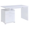 Vynxaria Modular-Style 2-Drawer Reversible Office Desk - File Cabinet (Legal/Letter Size), White - 4 of 4