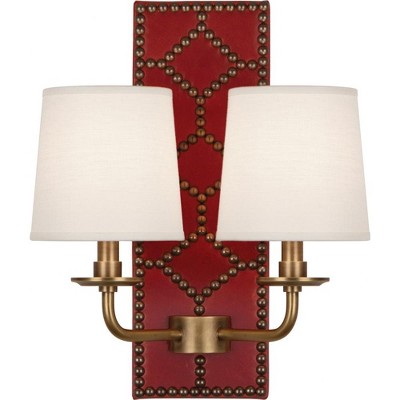 Robert Abbey Lighting Williamsburg Lightfoot - Light Wall Light in  Dragons Blood Leather