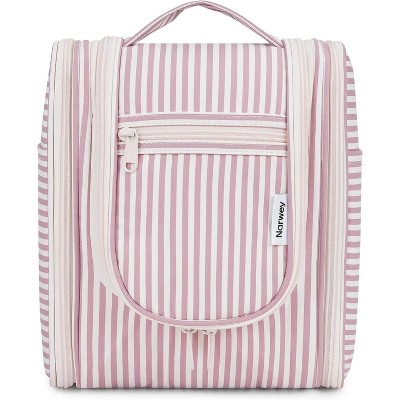 Narwey Small Striped Hanging Travel Toiletry Bag for Women