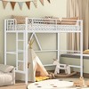 VECELO Metal Bunk Bed Over Twin, Industrial Bunkbeds with Ladder and Full-Length Guardrail - 2 of 4