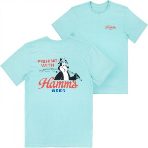 Mens Hamm's Beer - Fishing with Hamm's Front and Back Print T-Shirt - 1 of 4