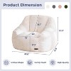 MAXYOYO Bean Bag Chair - Faux Fur Bean Bag Couch with High Backrest, Beige - 2 of 4