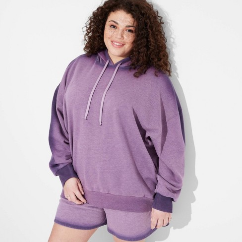 Women s Oversized Hoodie Sweatshirt Wild Fable Purple 4x Target