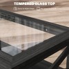 NicBex 39.3 Inch Rectangle Coffee Table with Glass Tabletop and Shelf,Farmhouse Center Table for Living Room,Bedroom - 4 of 4