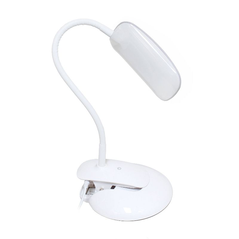 LED Flexi Rounded Clip Light Table Lamp (Includes LED Light Bulb) - Simple Designs, 1 of 12
