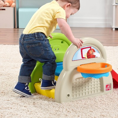 Multicolor Toddler Climbing Activity Center with Slide and Sports