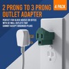 MeasuPro 3 to 2 Prong Grounding Adapter Plug - UL listed - 3 of 4