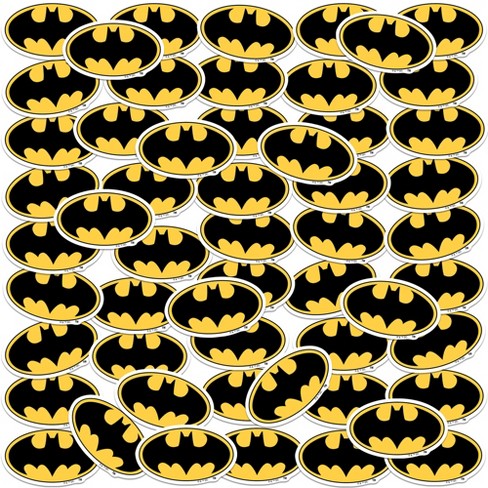 Batman Bat Logo 50ct Vinyl Large Deluxe Stickers Variety Pack - image 1 of 3