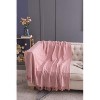 Sapphtopaz 50x60" Decorative Cotton Throw Blanket with Tassels, 2-Pack Decorative Recycled Cotton Accent Blanket, Lightweight Blanket for Bed, Couch - 4 of 4