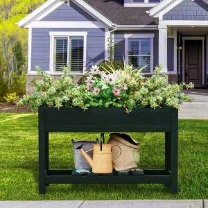 Hyleory 45 in. x 18 in. x 29 in. Outdoor Planter, 2-Tier HDPE Raised Garden Bed - 1 of 4