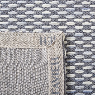 Marbella 6' x 6' Square Gray Wool and Synthetic Rug