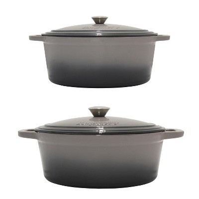 BergHOFF Neo 4Pc Cast Iron Cookware Set, 5qt. & 8qt. Dutch Ovens, Matching Lids