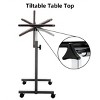 Syemin Desks Multifunctional Adjustable Bedside Table Overbed Bedside Table With Wheels Adjustable Overbed Bedside Table, Brown, 24"*16"*27" - 2 of 4
