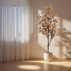 Acekool Artificial Eucalyptus Tree with Pot, Realistic Tall Faux Greenery for Indoor and Outdoor Decoration, Multiple Height Options - 1 of 4