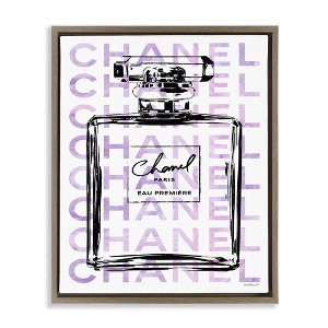 Stupell Industries Glam Black Purple Perfume Bottle, 25" x 31" - 1 of 4