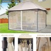 10X12 FT Outdoor Rectangular Softtop Metal Gazebo,Gazebo With Double Roof Canopy And Mosquito Net,Galvanized Steel Patio Tent-Coolbibila - 2 of 4