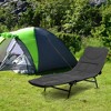 Costway Folding Camping Cot with  Detachable Mattress & 6-Position Adjustable Backrest Navy/Grey - 2 of 4