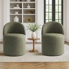Comfy Accent Chair Armless Upholstered Accent Chair​ with Castors Rolling Accent Chair Living Room -Tanpinhause - 2 of 4