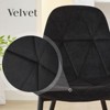 Hyleory Modern Upholstered Velvet Dining Chairs Set of 2 with Metal Legs and High Back, for Kitchen and Dining Room, Easy to Assemble and Clean - 3 of 4