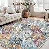 Area Rug, Rugs for Living Room, Washable Rug, Vintage Rugs for Entryway, Traditional Floor Cover, Thin Carpet, Kitchen Distressed Non Slip Mat - 3 of 4
