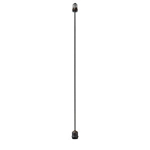 Novelty Lights E26 Medium Base Socket Extenders Drop, Commercial Outdoor Lighting for Backyard, Patio, Cafe, 1 Socket Black Wire - 1 of 4