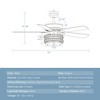 Costway 52'' Classical Crystal Ceiling Fan Lamp w/ Reversible Blades Remote Control Home - 3 of 4