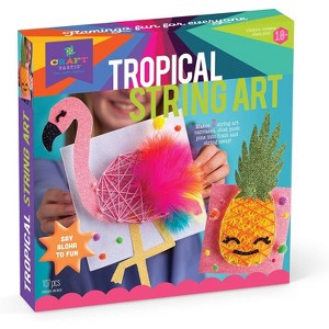 Craft-tastic DIY String Art – Craft Kit for Kids – Everything Included for 2 Arts & Crafts Projects – Features a Fun Flamingo & Pineapple Patterns - 1 of 1