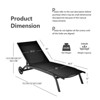 Tangkula Outdoor Chaise Lounge Chair Patio Lounge Recliner with 6-Position Adjustable Backrest - 4 of 4