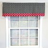 RLF Home 100% Cotton Brazil Banded  Fully lined Windows Rod Pocket Valance 50" x 16"  Red - 2 of 4