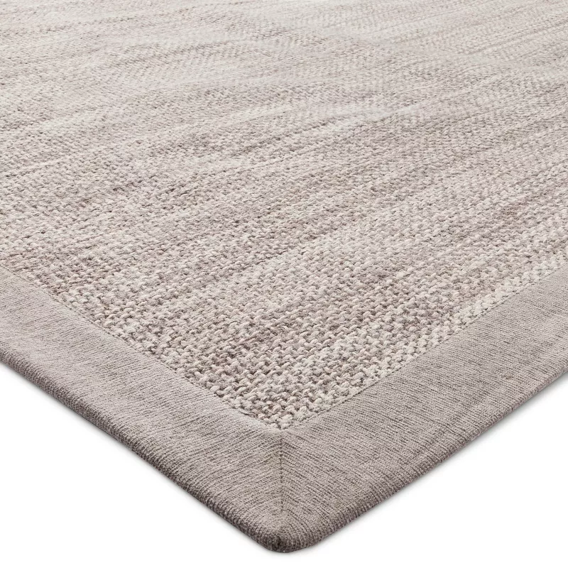 5 X7 Solid Woven Boarder Area Rug, Target Gray Rug